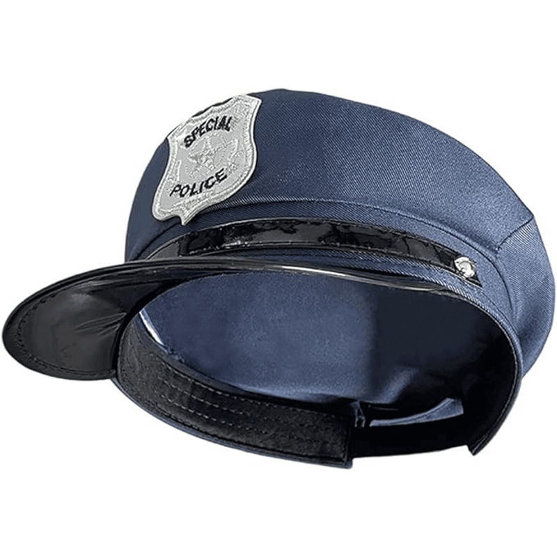 Polizei Mütze Kostüm Requisite Verkleidung Blau