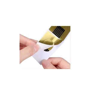N&BF Profi Modellierschablonen Gold – 500 Stück, Selbstklebend, Eckig, Für Gel & Acryl