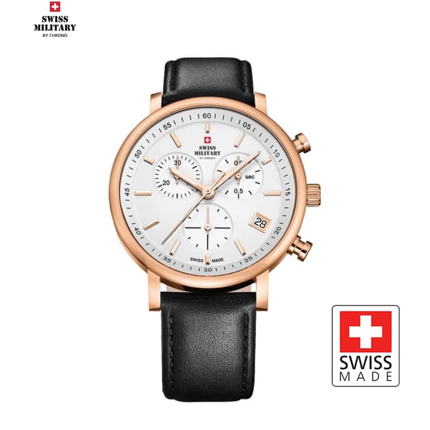 Swiss Military by Chrono Herren Echtleder Armbanduhr