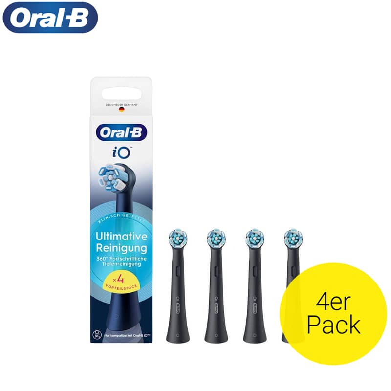 Oral-B (4er Set) Zahnbürstenkopf Oral-B iO Schwarz