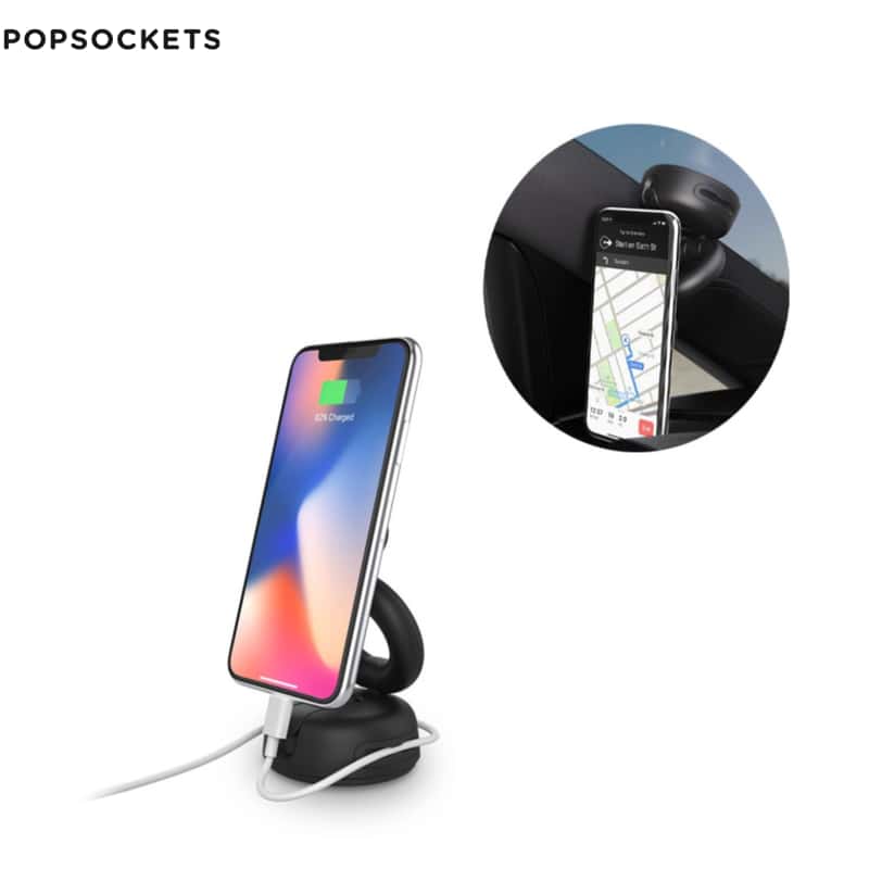 PopSockets PopMount Autohalterung für Armaturenbrett und Windschutzscheibe,  schwarz