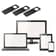 (3er Set) Privatsphären Kamera Abdeckung Webcam Cover Schutz Sticker mit Slider (Eckig) - Schwarz