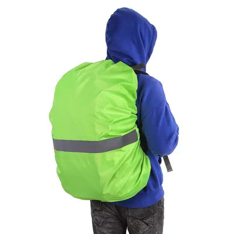 35L) Reflektierende Rucksack Regenhülle Neon Grün