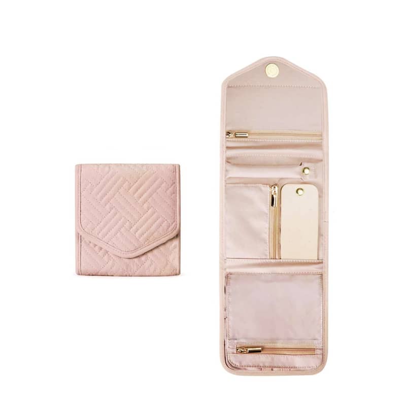 Faltbare Reise Schmuck Aufbewahrungs Tasche Rosa