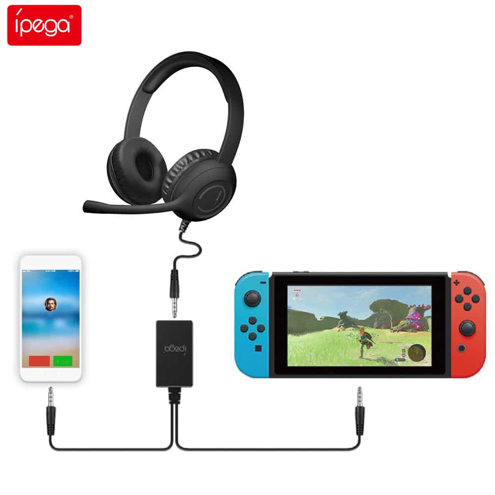 iPega - Dual 3.5mm AUX Audio Adapter Nintendo Switch