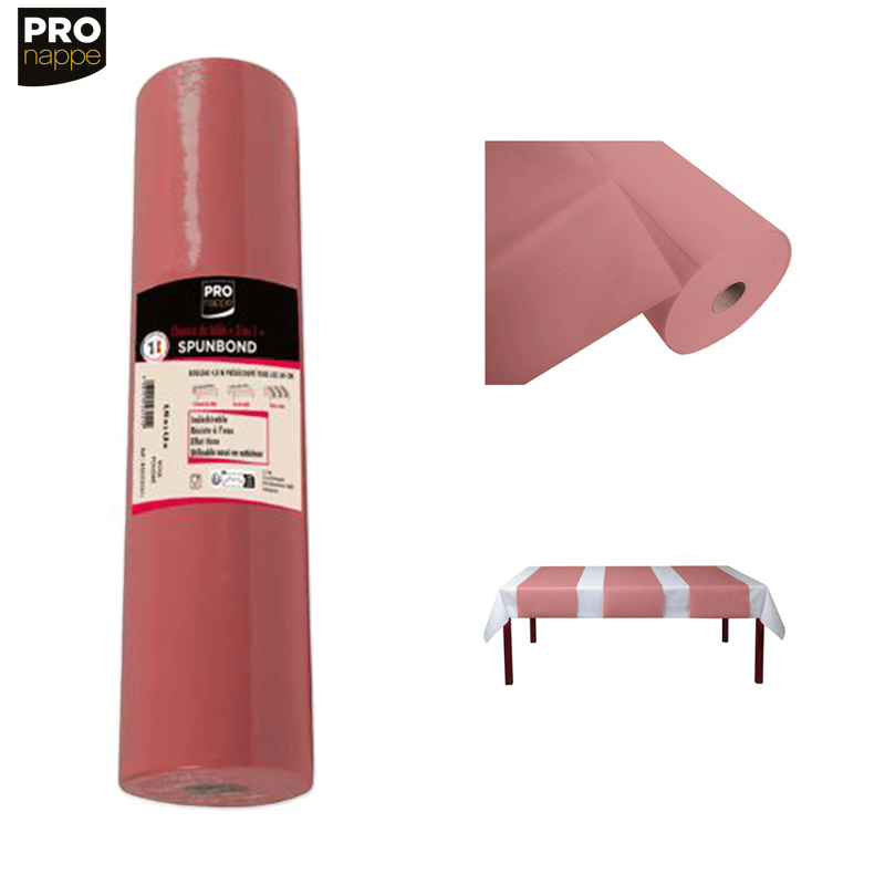 PROnappe 480x40cm 3in1 Spunbond Tischläufer Altrosa