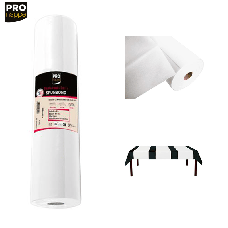 PROnappe (480x40cm) 3in1 Spunbond Tischläufer Weiss