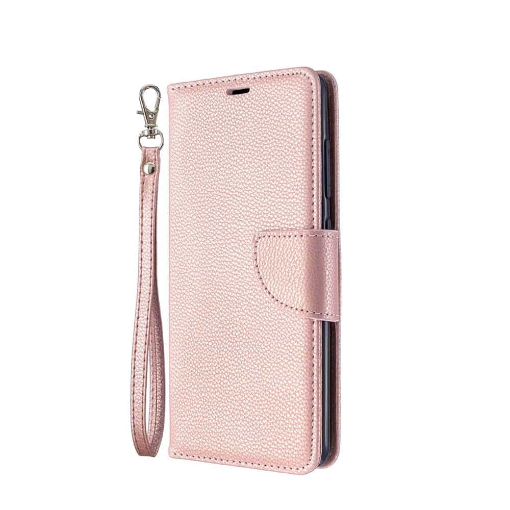 Samsung Galaxy A51 Leder Tasche Kartenfach Roségold