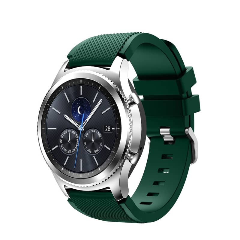 Galaxy Watch 3 (45mm) Silikon Sport Band Dunkelgrün