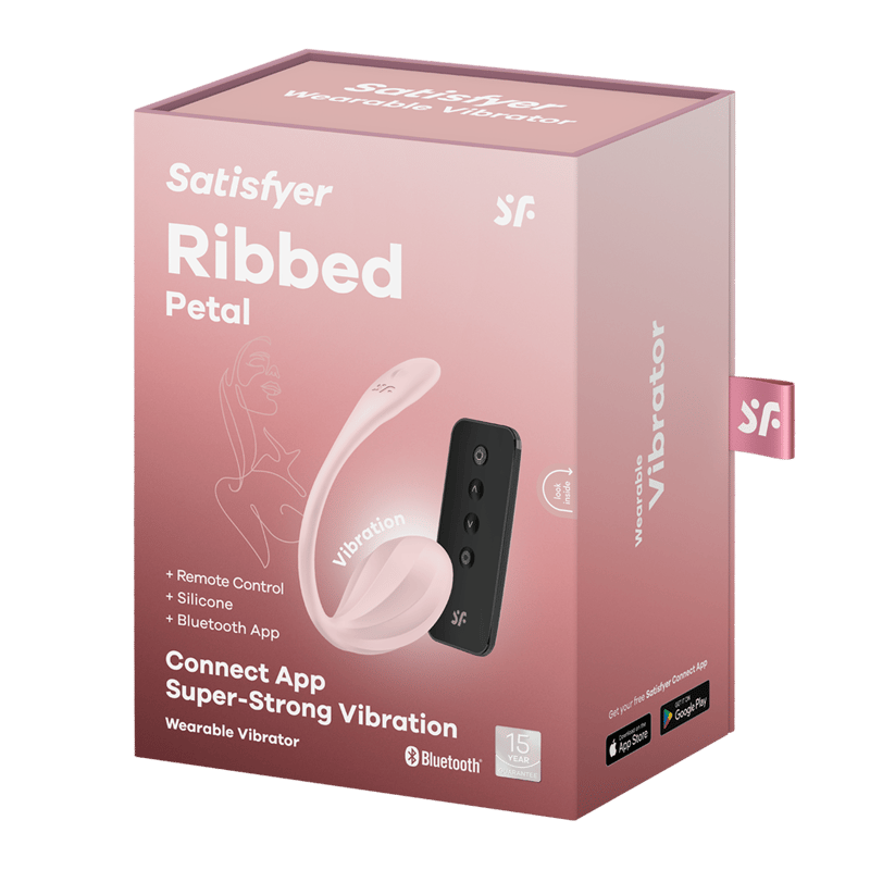 sexy dessous men Satisfyer Ribbed Petal Vibrator mit App Steuerung Rosa