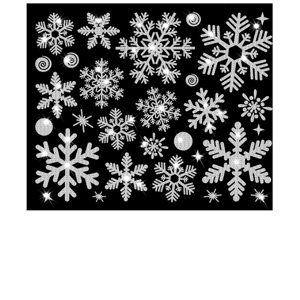 19 Schneeflocken-Aufkleber Plotterfolie – Verschiedene Größen (40–90 Mm) – Für Fenster, Auto & Winter-Deko
