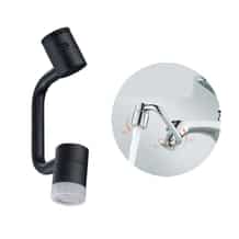 APOMOONS Wasserhahn Aufsatz Schwarz - 360° Drehbar, 3 Sprühmodi, 17,2cm