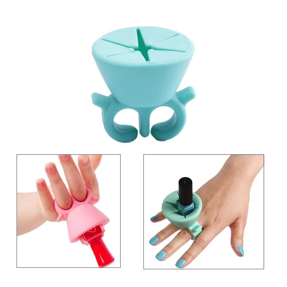 Nagellack-Halter Aus Silikon - Anti-Verschütten Organizer Für Maniküre