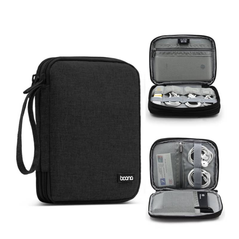 Universal Handy Organizer Stoff Tasche Schwarz