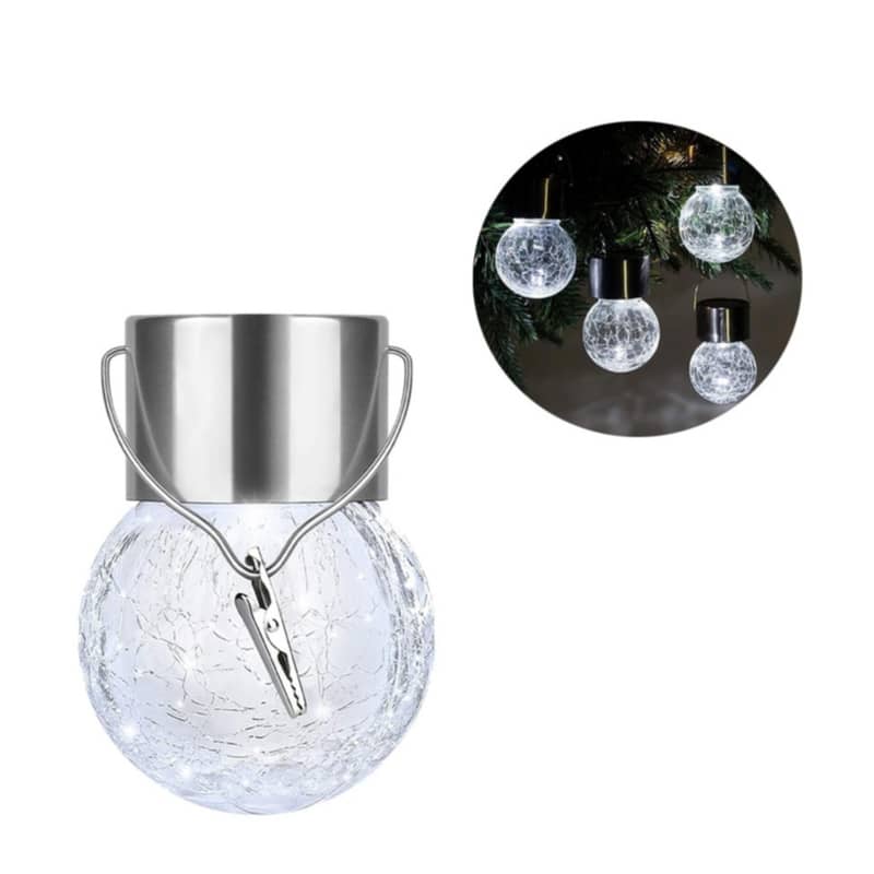 Ø6x9cm) LED Solar Glas Glühbirne Lampe Kaltweiss