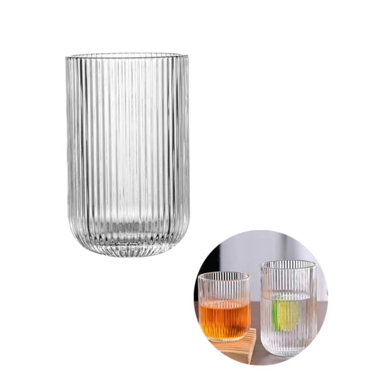 vase blau weiß gestreift - Kobaltblau - Glas - Flaschenvase kobalt Farbe:120 cm 24 Blätter