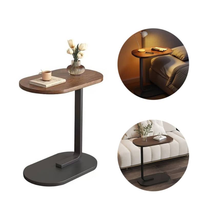 couchtisch oval modern FineBuy Wohnzimmertisch Massivholz 90 cm Sofatisch Tisch DIY Etiketten für Vorratsgläser