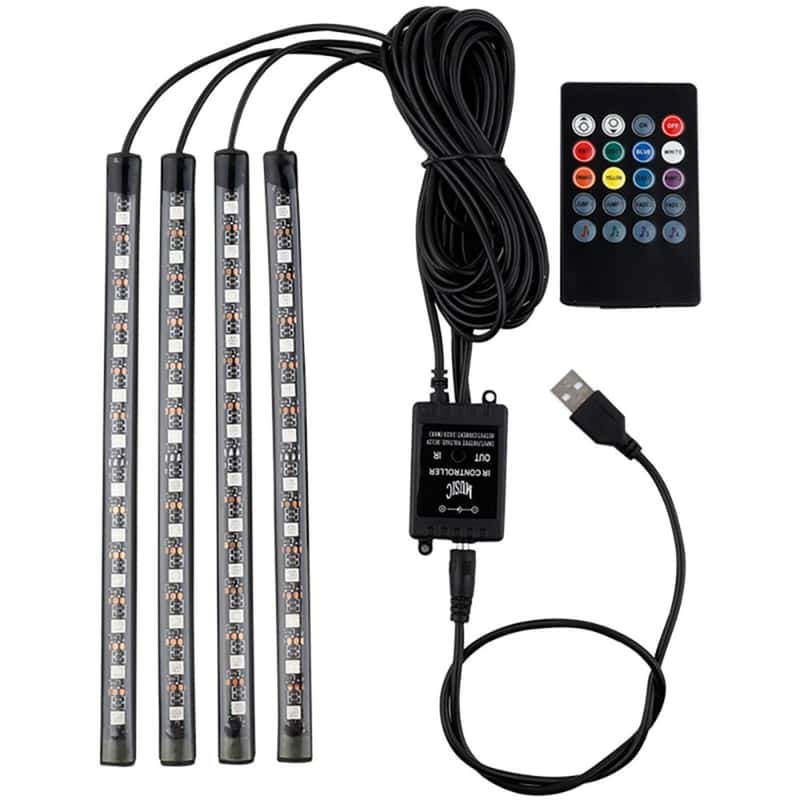 RGB LED KFZ Innenraumbeleuchtung Auto Ambiente Fußraumbeleuchtung