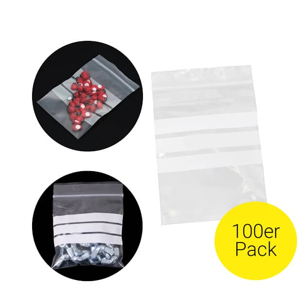 100 Zip-Beutel 40x60 Cm, Transparent – 50µ Stark, Praktisch Für Aufbewahrung & Organisation