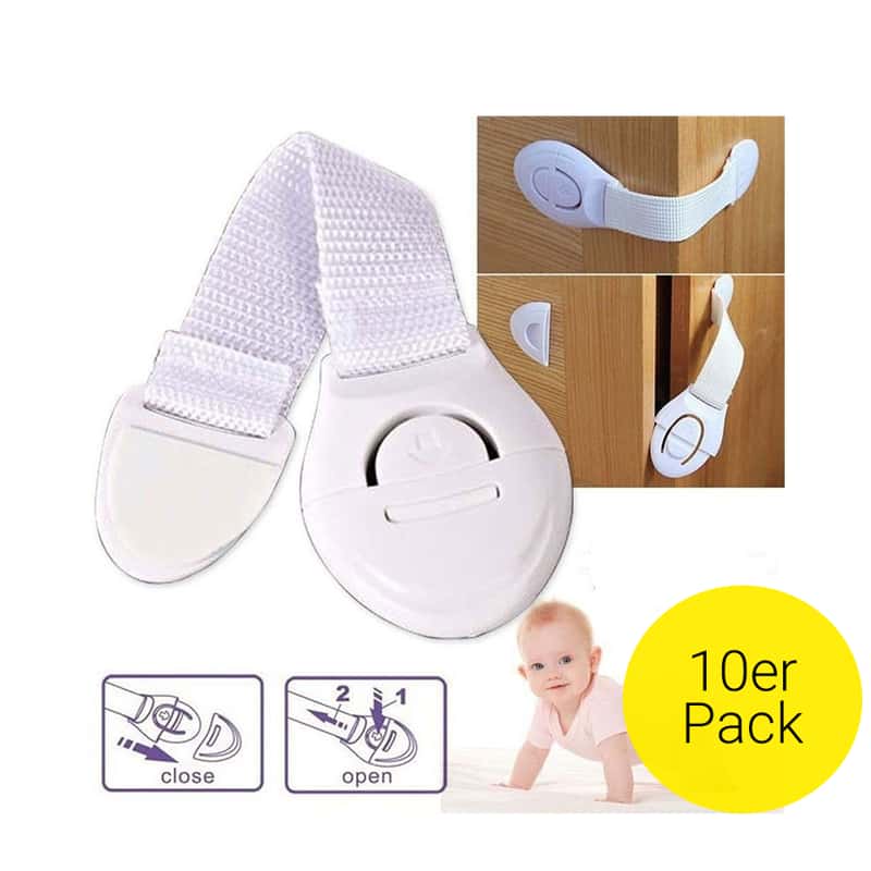 Schranksicherung 10x Baby Sicherung Kindersicherung Tür Schrank Schubladen 