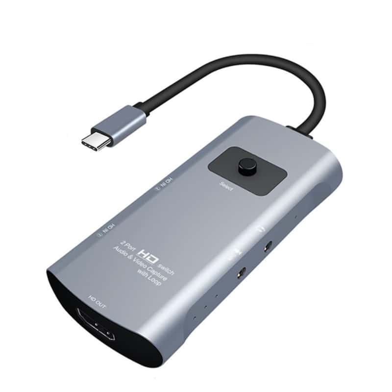 Eingang zu HDMI 1080P HD Audio Ausgang Konverter Adapter 3.5mm Jack Kabel 