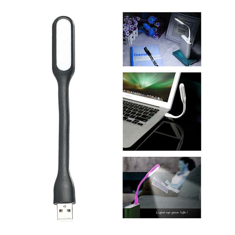 USB Lampe LED mini Licht Laptop Computer Notebook Leselampe Silikon Schwanenhals 
