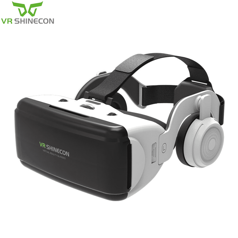 VR Shinecon Lunettes et Casque de Realite Virtuelle 3D Blancs