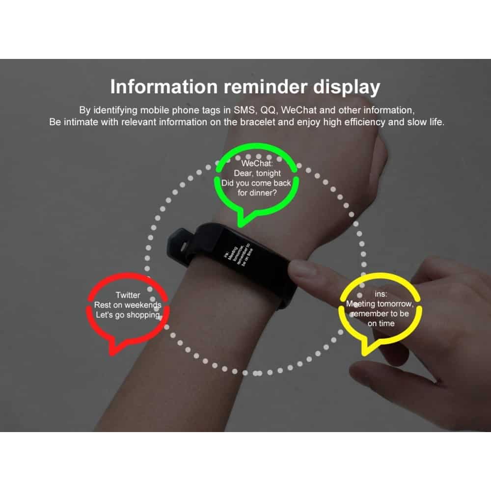 Bluetooth Fitness Tracker Smart Watch Schwarz