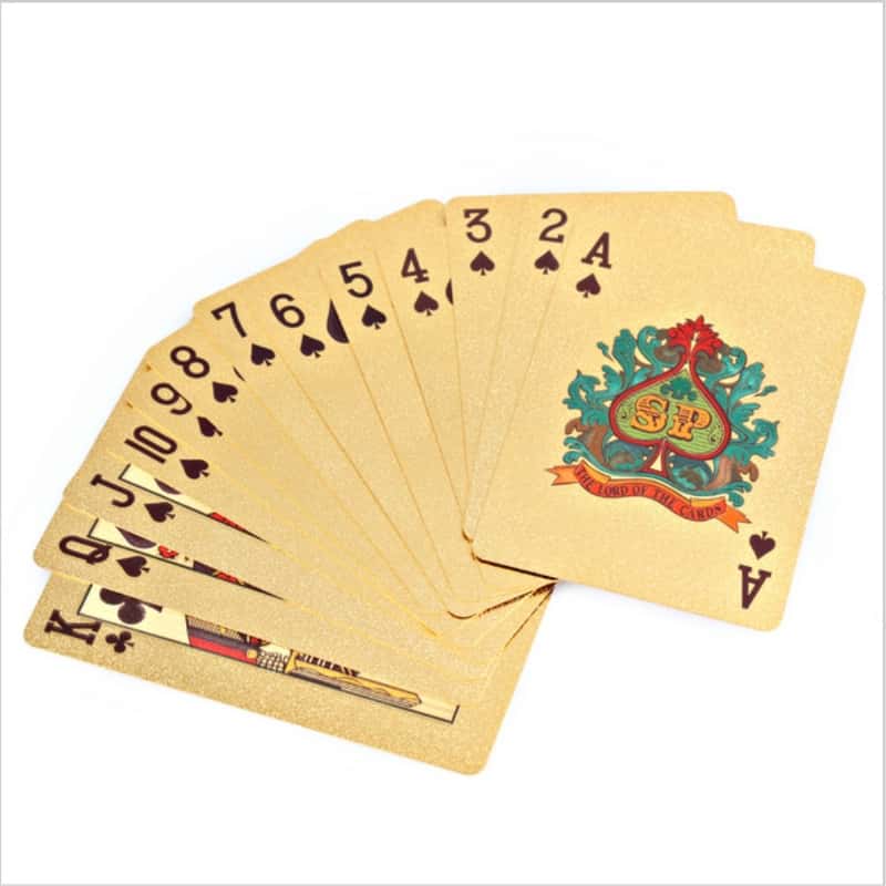 Mode ansprechende High Grade Silber Gold Folie Poker Spielkarten wasserdichRSDE 