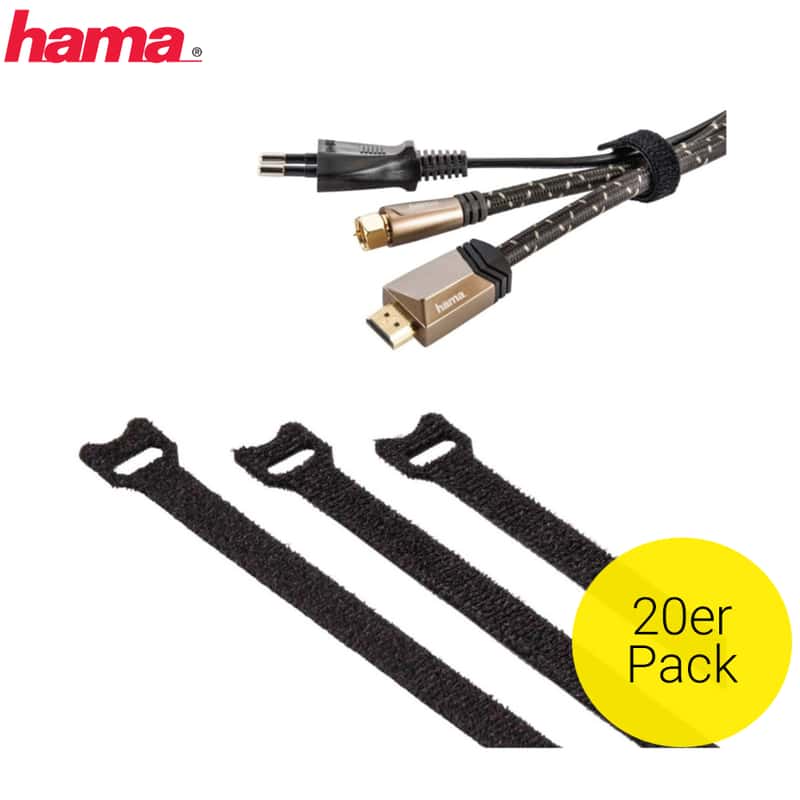 Hama - (20er Set) 125mm Klettverschluss Kabelbinder