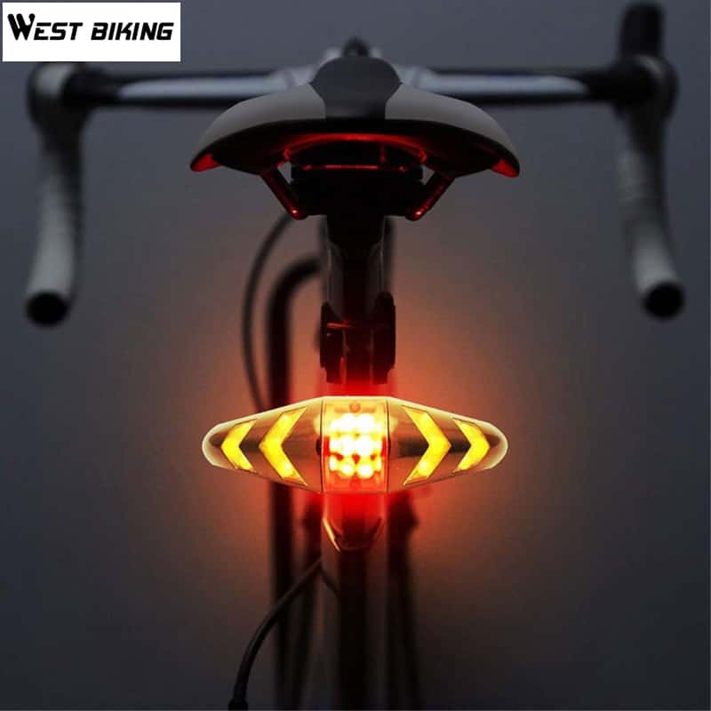 LED Fahrrad Rücklicht Bremslicht Blinker mit Remote Fernbedienung Kabellos Lampe