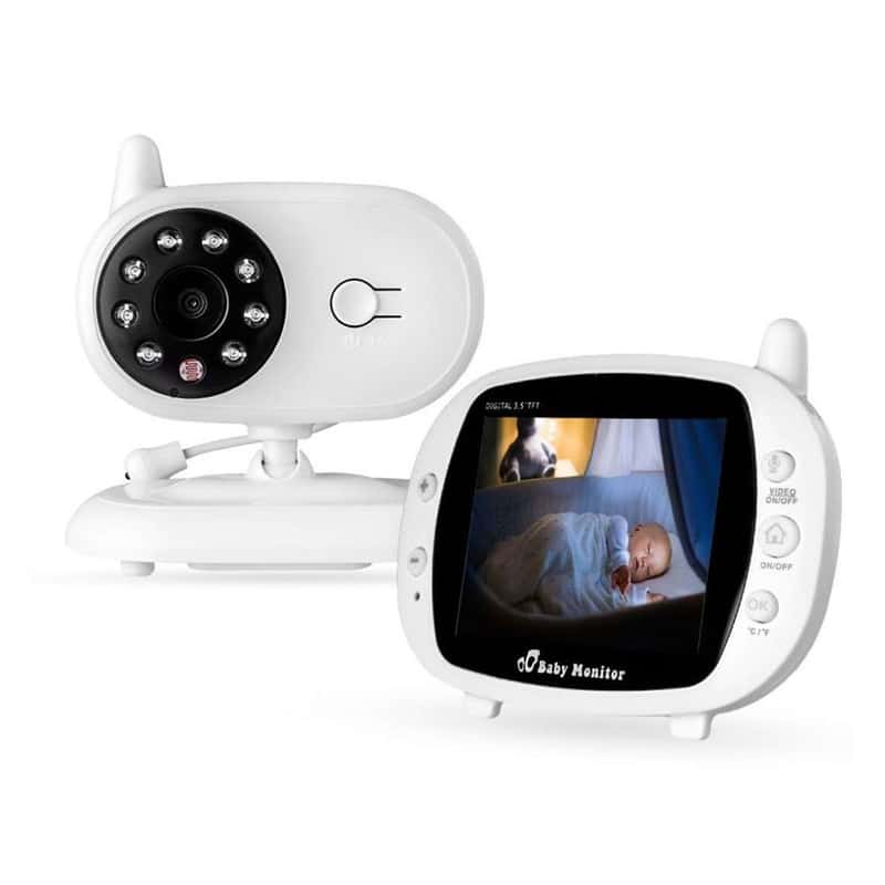 3.5 Zoll Funk wireless Babyphone Baby Monitor mit Kamera Nachtsicht Temperatur 