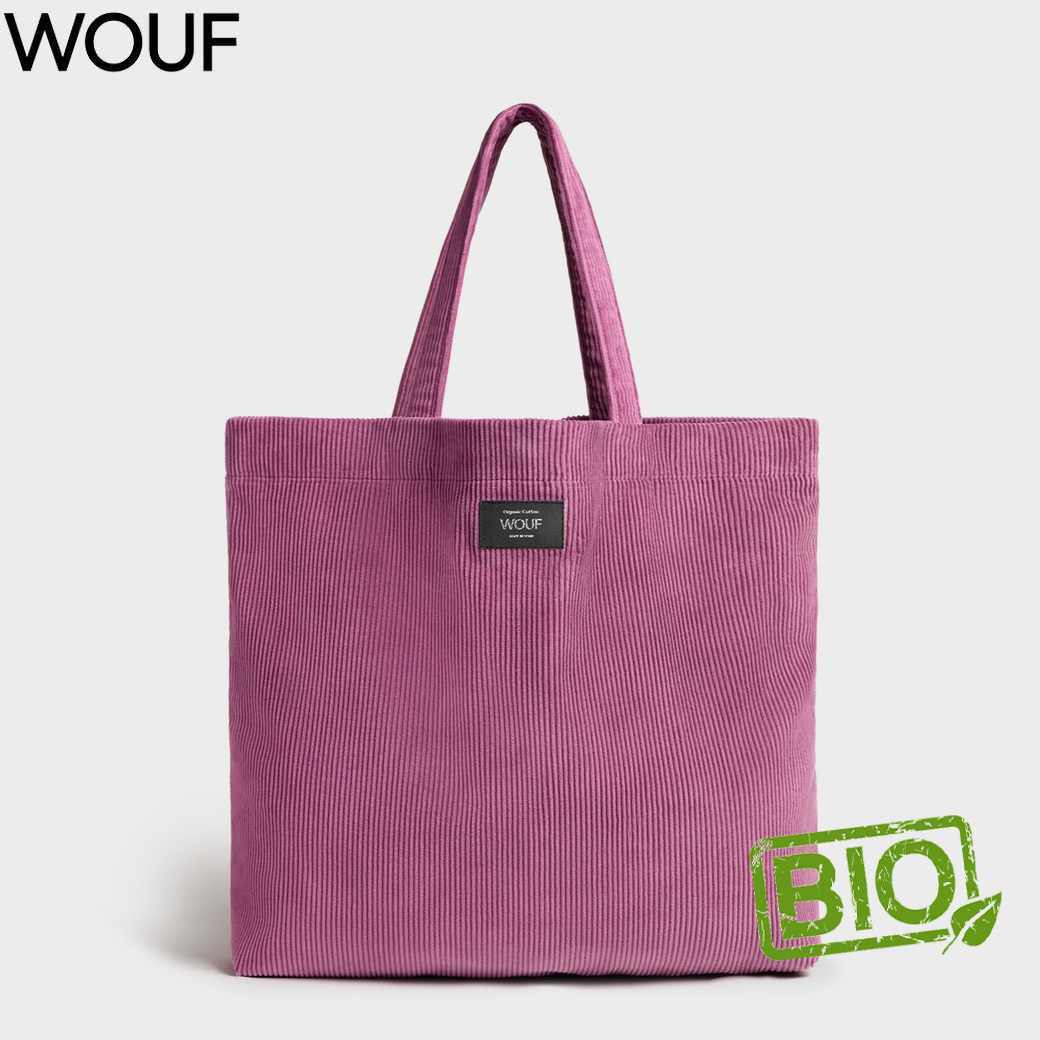 Wouf Cord Tote Bag Stoff Tragetasche (XLC230048) Mauve