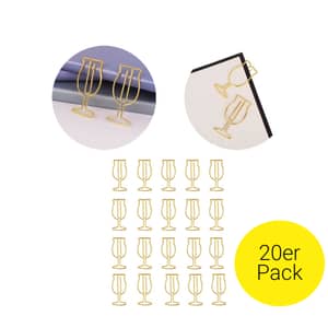 20er Set) Büroklammern Papier Akten Klammern Gold
