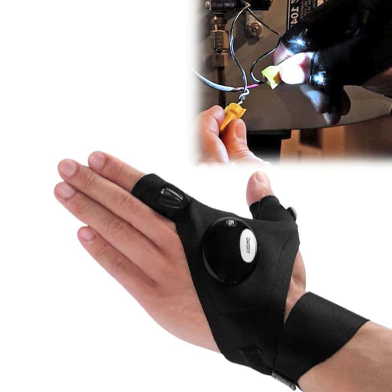 Dual LED Handschuh Taschenlampe Linke Hand